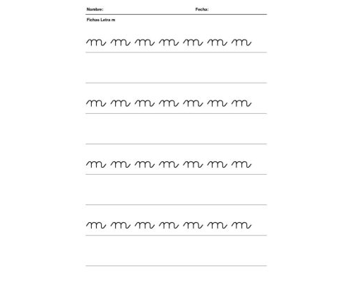 Fichas de la M minúscula 2
