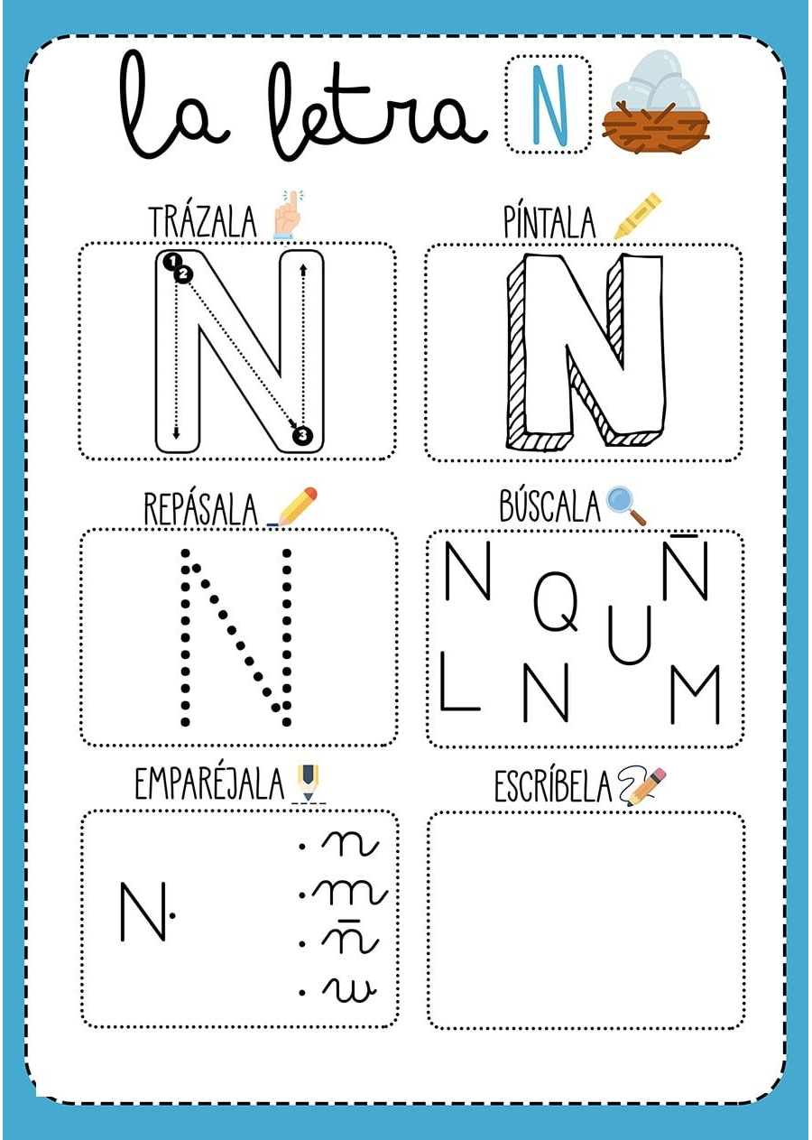 Fichas de la N mayúscula 1