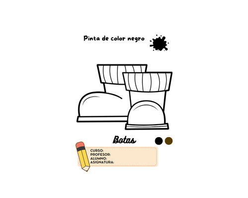 Fichas de color negro para colorear 1