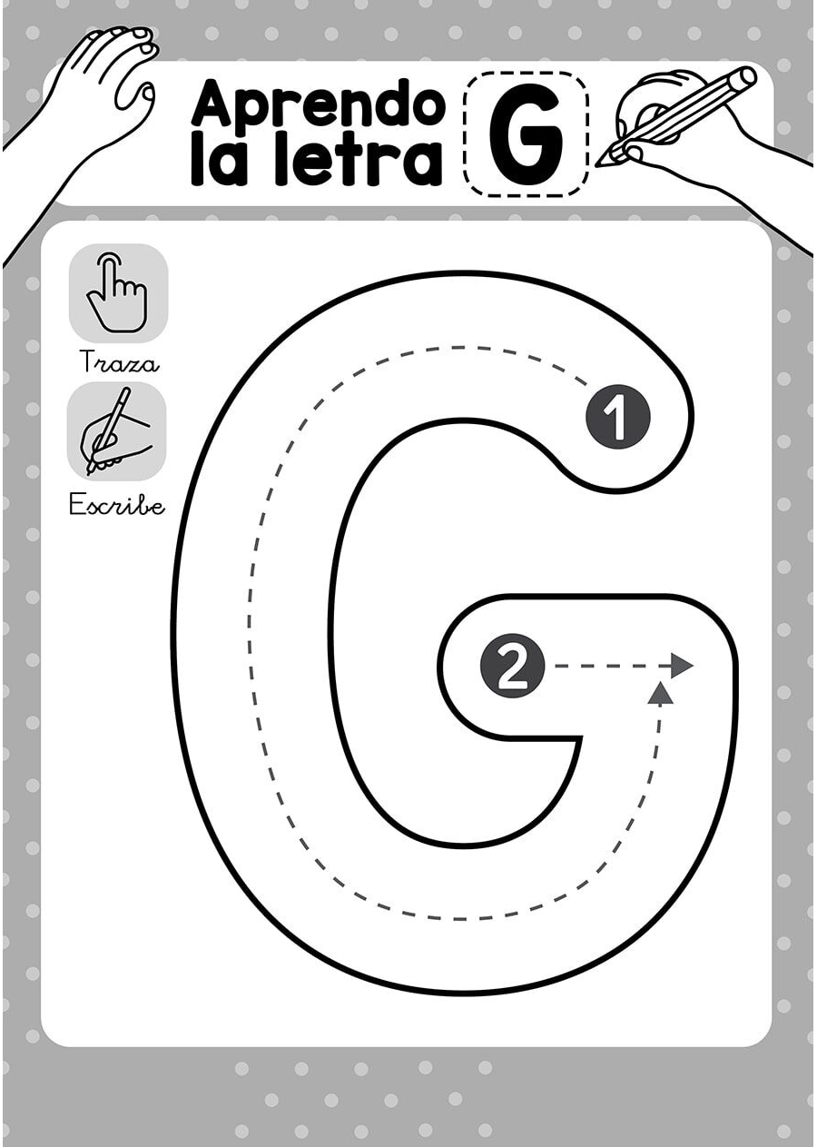 Fichas de la G para imprimir 2