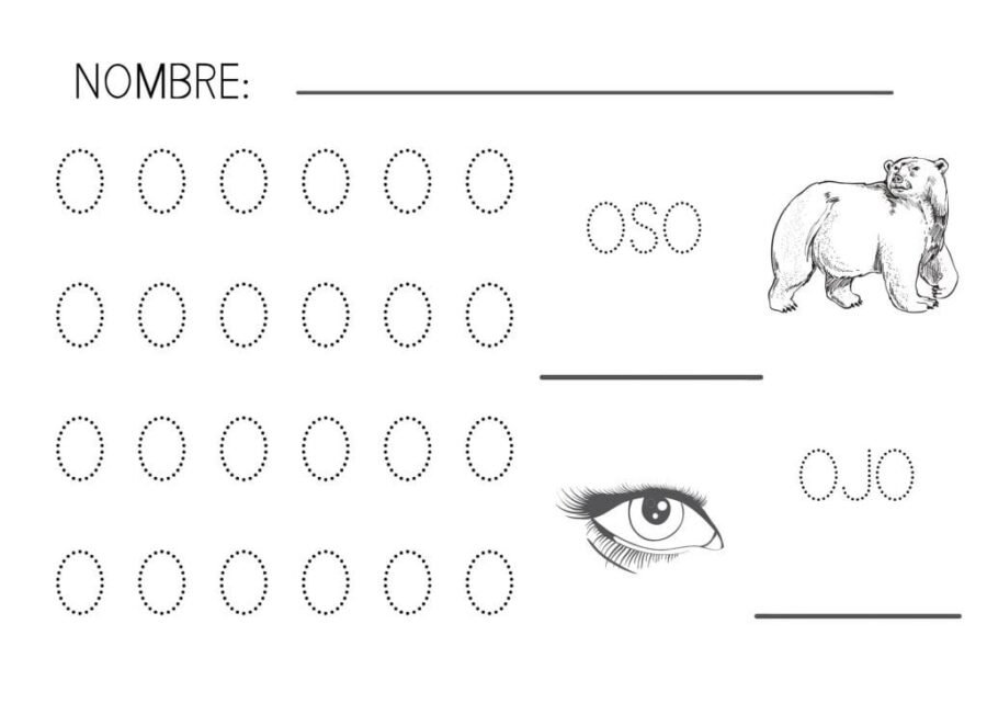 Fichas de la O mayúscula 1