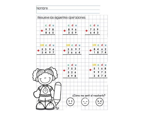 Ejemplos de ejercicios de sumas, restas, multiplicación y división 3