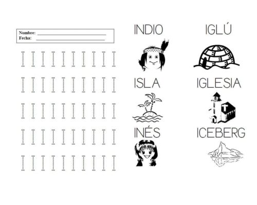 Fichas de la I mayúscula 3