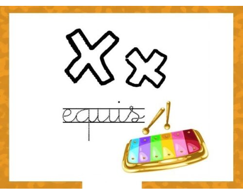 Fichas de la X para colorear 3