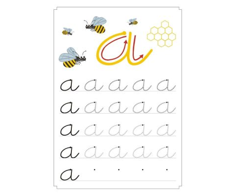 Ejercicios de trazado y escritura de vocales 1