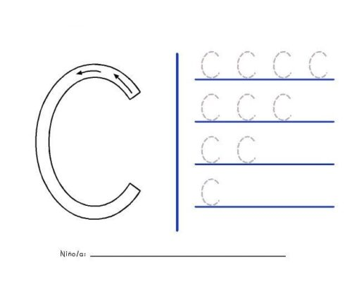 Fichas de la C mayúscula 1