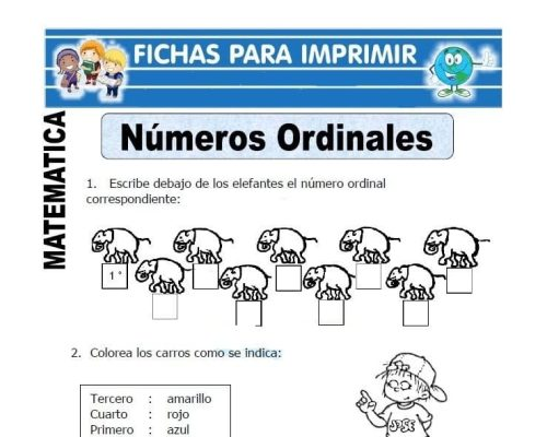 Definición de números ordinales 1