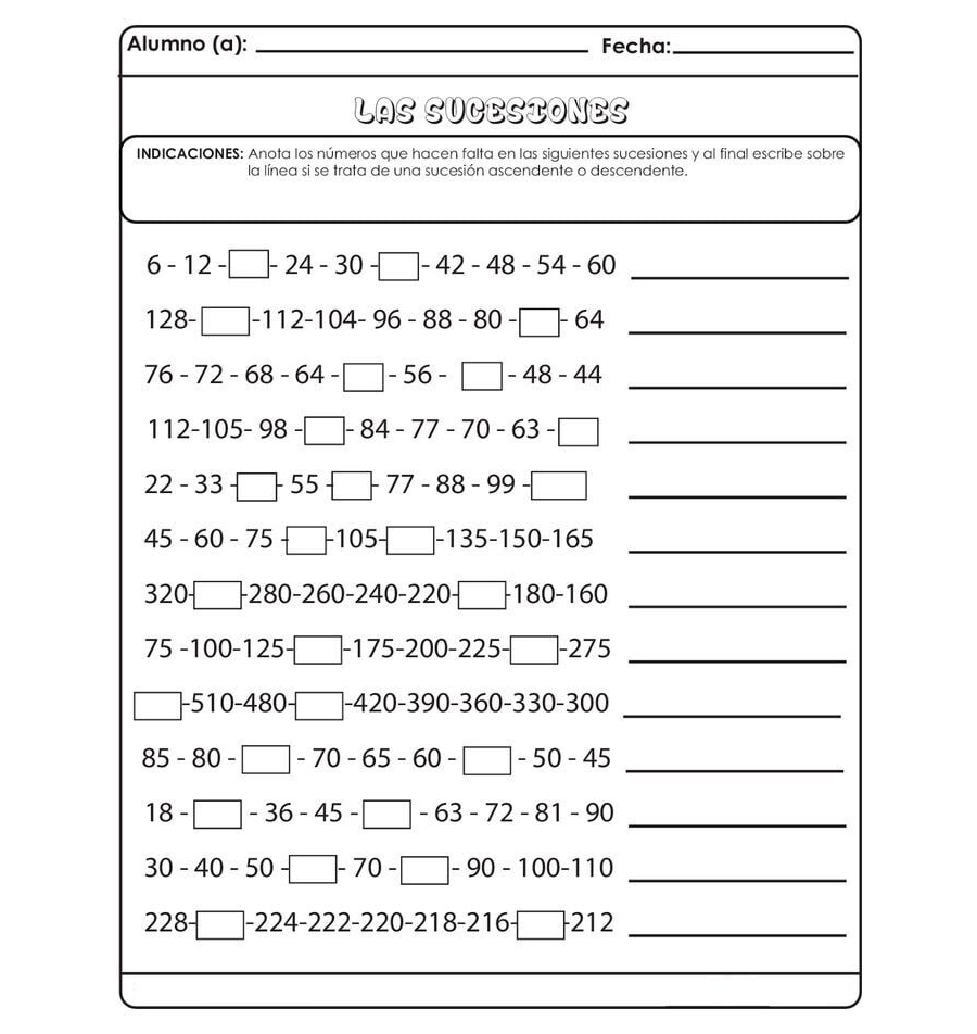 Reforzamiento de conceptos básicos matemáticos 2