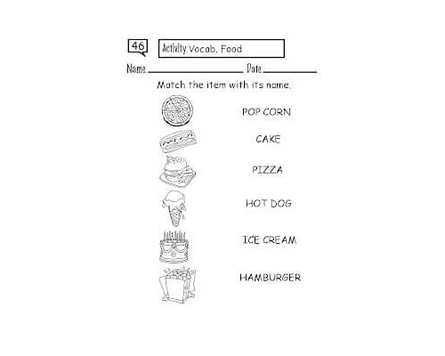 Preguntas frecuentes sobre las fichas de comida en inglés para imprimir 2