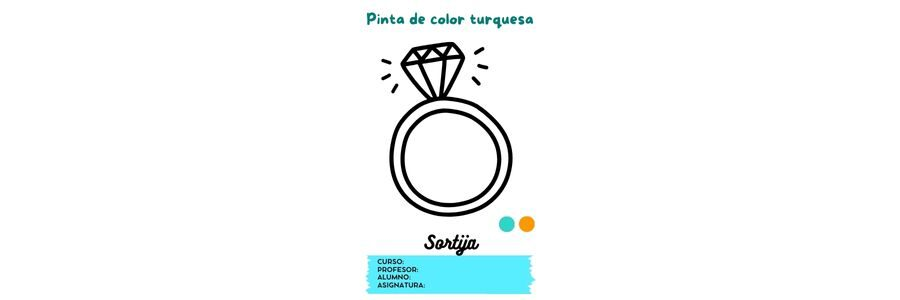 Fichas de color turquesa para colorear 3