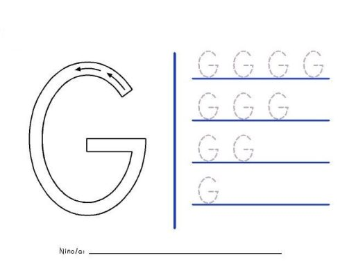Fichas de la G mayúscula 2
