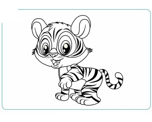 Fichas de tigres para colorear 2