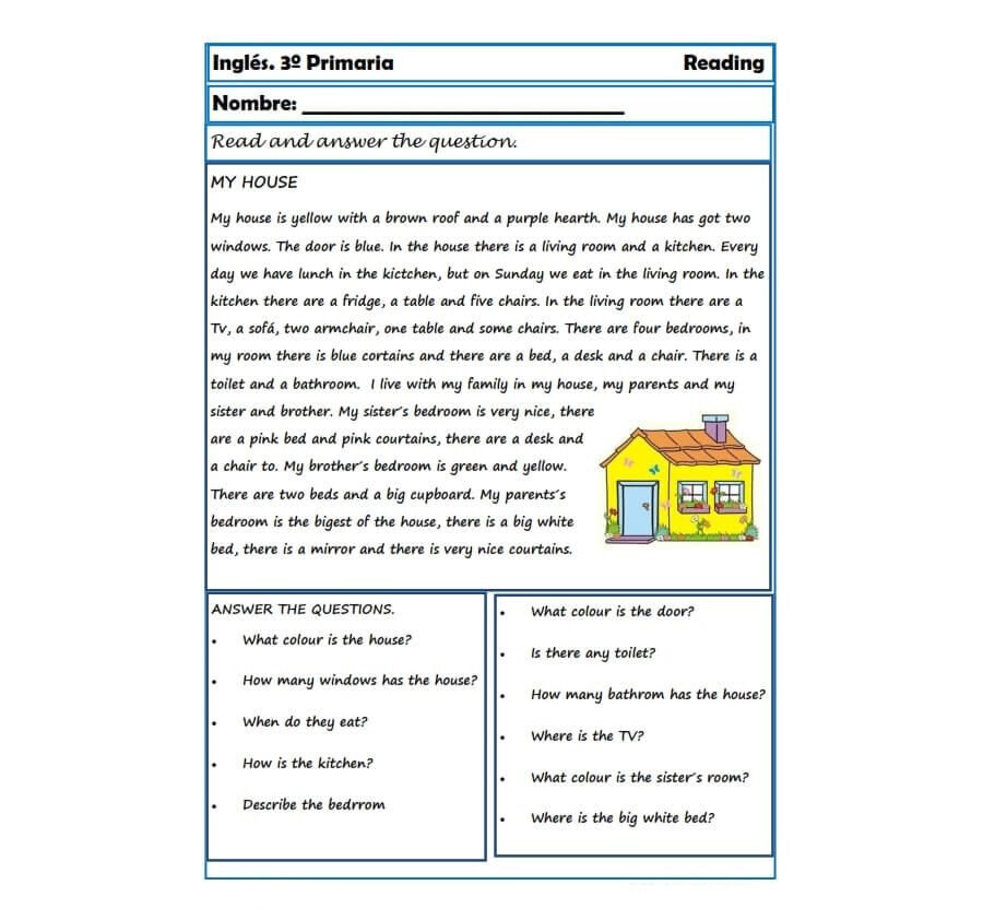 Fichas de comprensión lectora 1