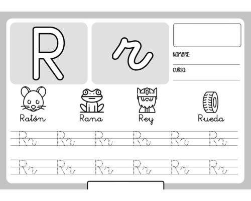 fichas de la R para imprimir 1
