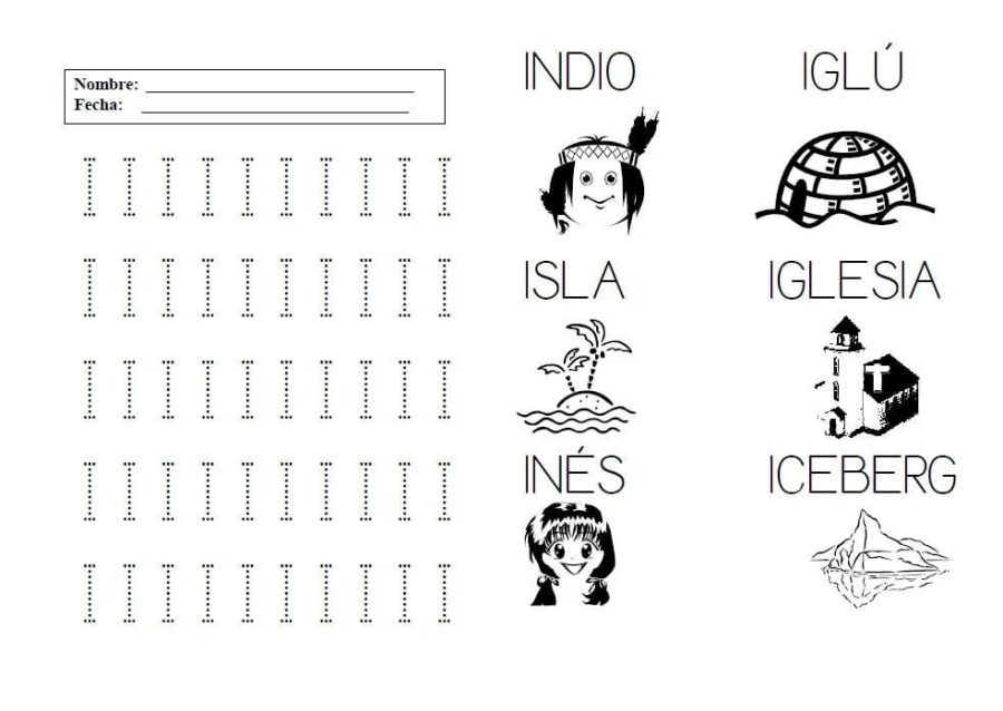 Fichas de la I mayúscula 3