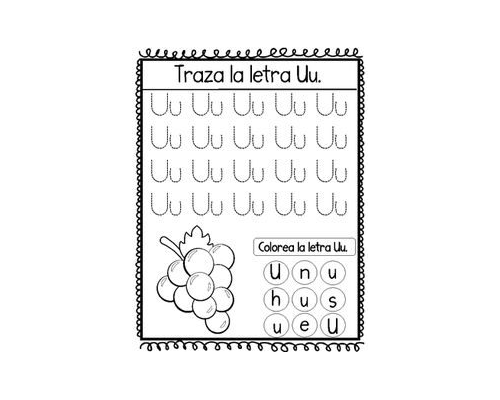 Fichas de la U para imprimir 1