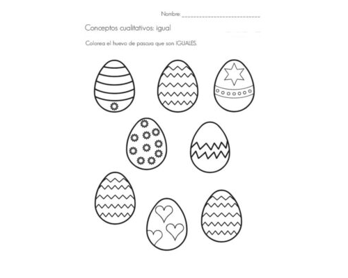 Fichas de Pascua para Infantil