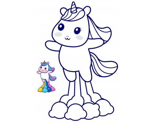 Fichas de unicornios para colorear 3