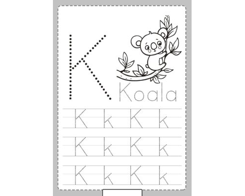 Fichas de la K para imprimir 3