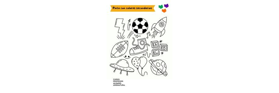Fichas de colores secundarios para colorear 2
