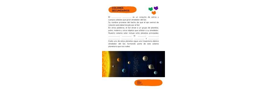 Fichas de colores secundarios para escribir 2