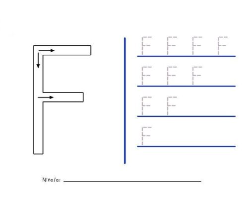 Fichas de la F mayúscula 1