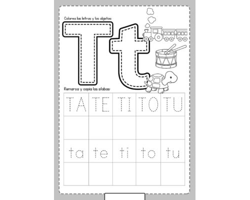 Fichas de la T para imprimir 1