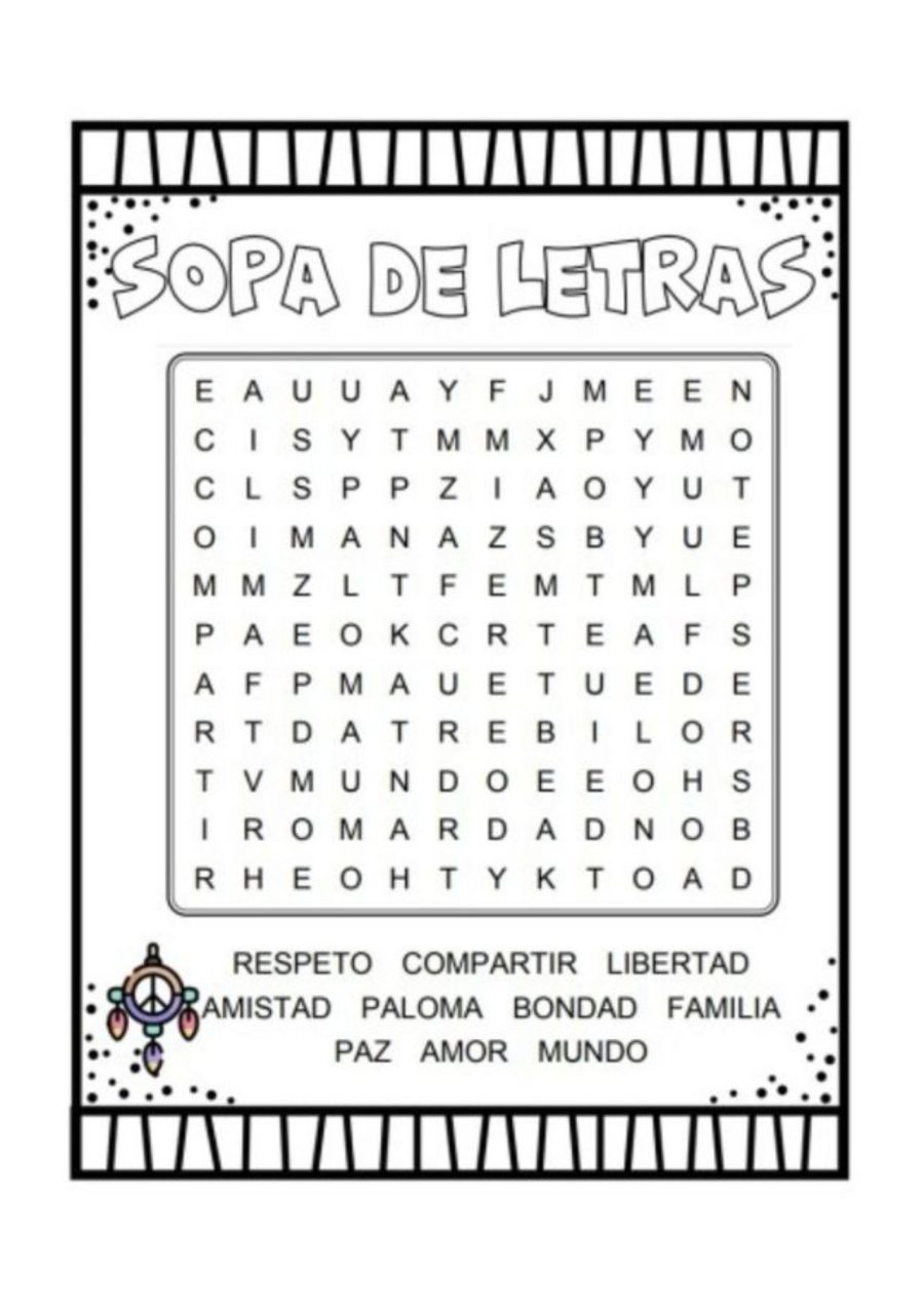 Ficha Día de la Paz Actividad 2