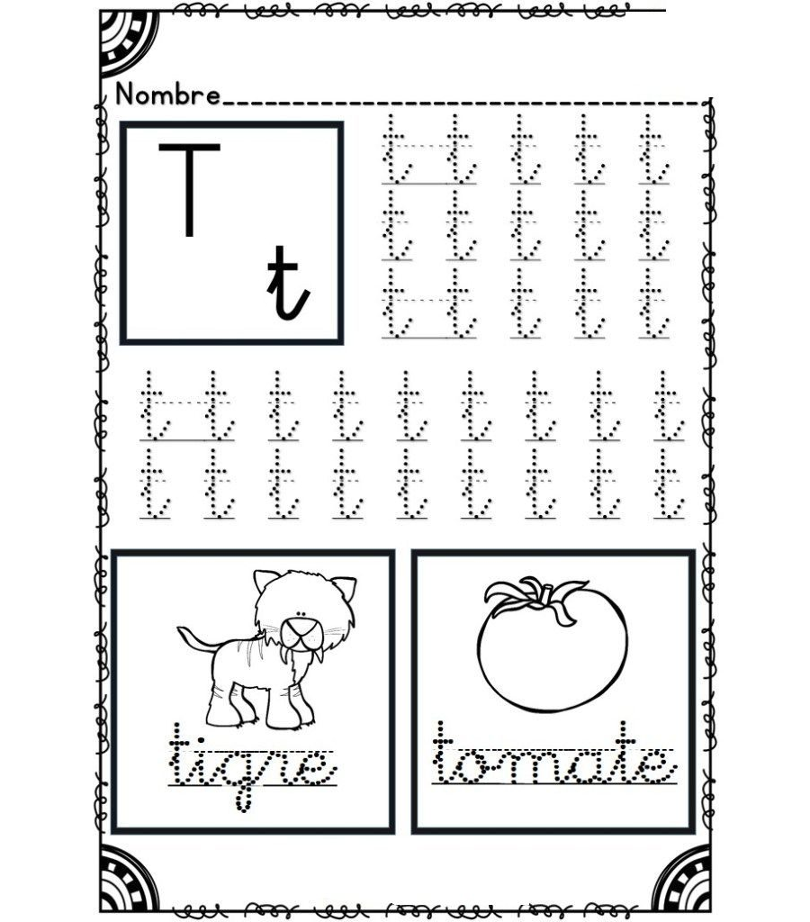 Fichas de la t minúscula 1