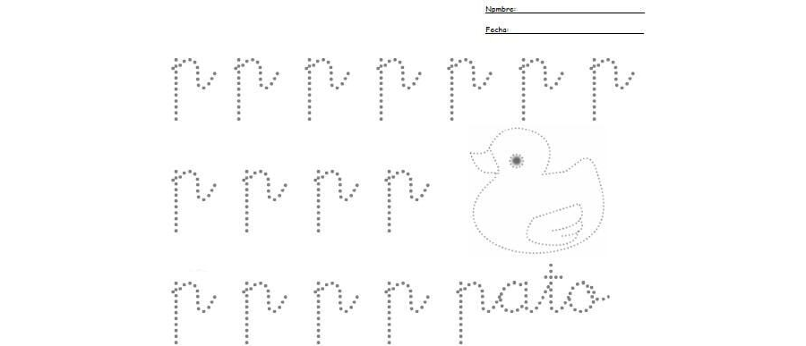 fichas de la p minúscula 1