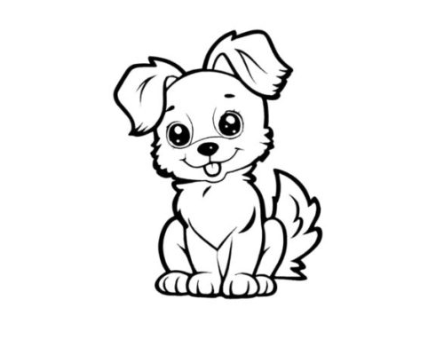 Fichas de perros para colorear 1