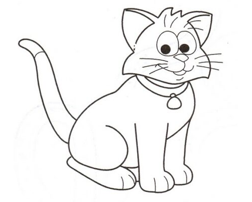 Fichas de gatos para colorear 1