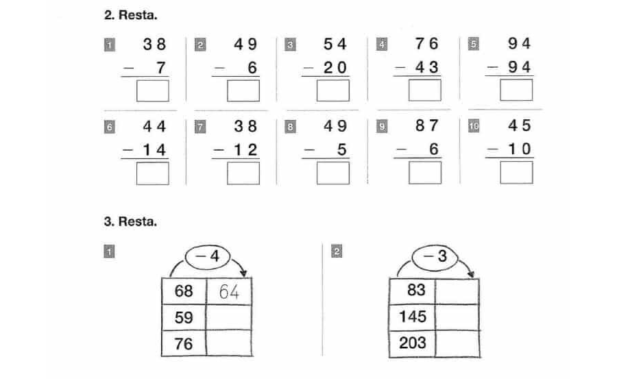 Operaciones básicas adición y sustracción 1