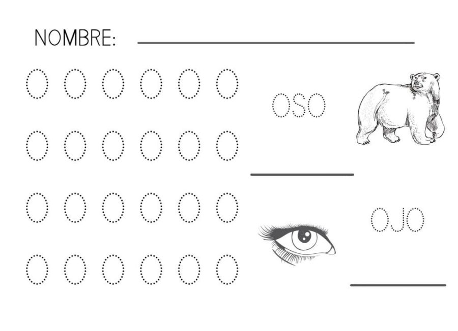 Fichas de la O mayúscula 1