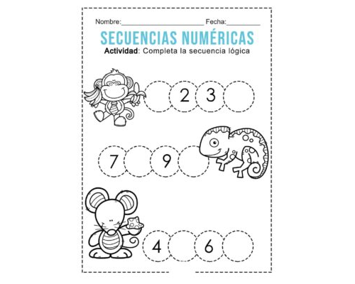 Fichas de series numéricas y patrones 3