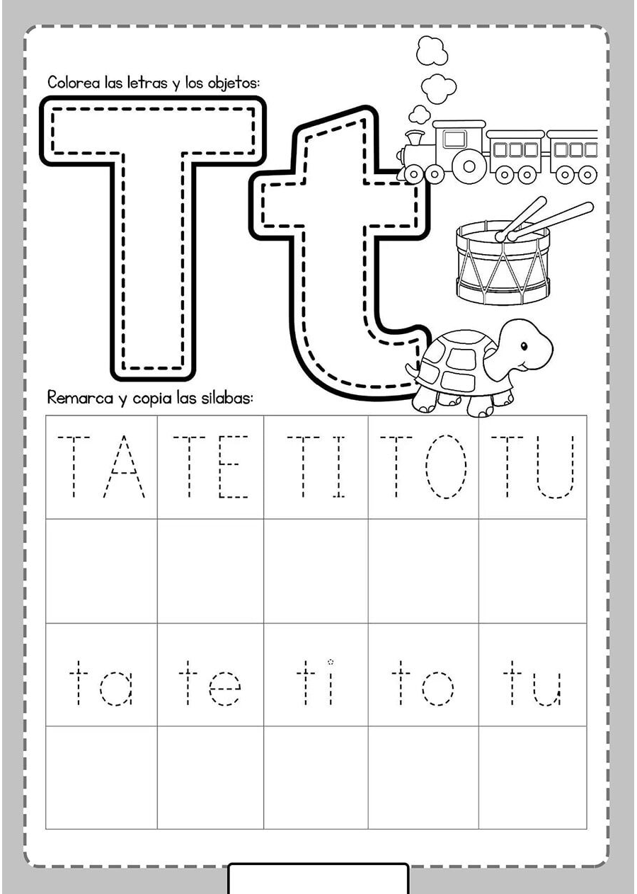 Fichas de la T para imprimir 1