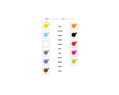 Descripción de los colores básicos en inglés 1