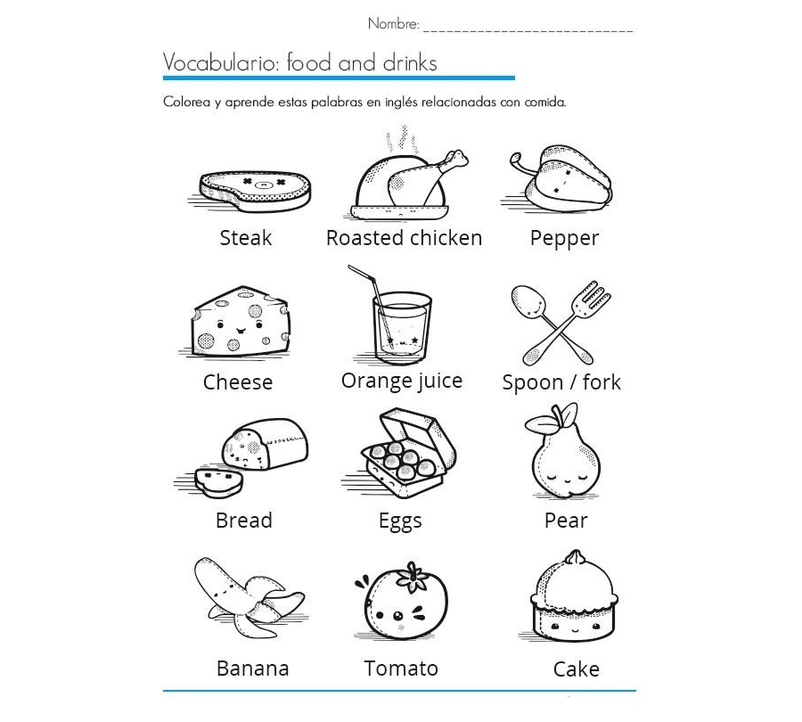 Ejercicios de vocabulario y actividades divertidas en inglés 2