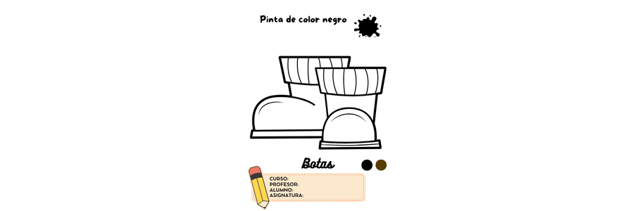 Fichas de color negro para colorear 1