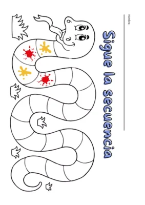 Fichas de serpientes para escribir 2