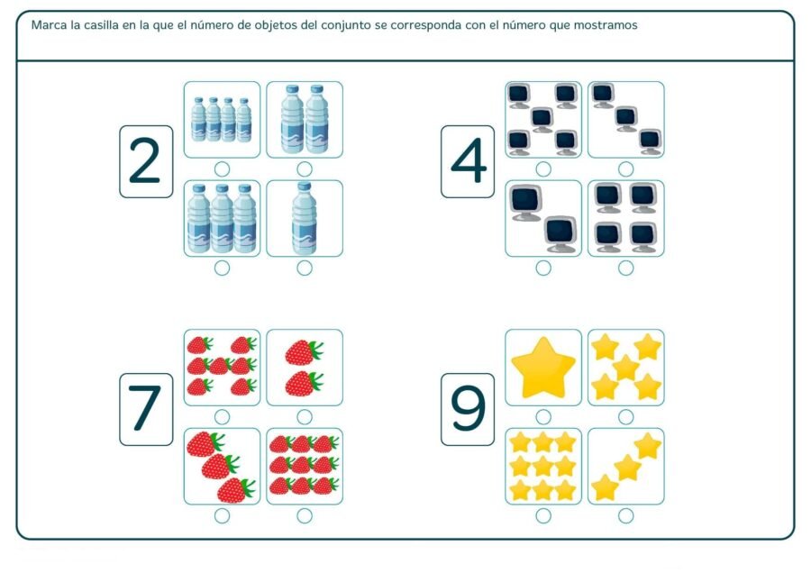 Ejemplos de fichas de matemáticas para imprimir 2