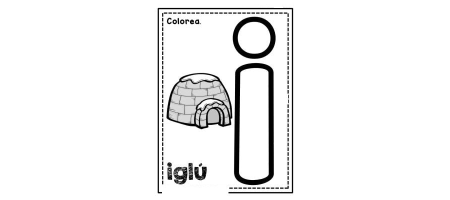 Fichas de la I para colorear 1