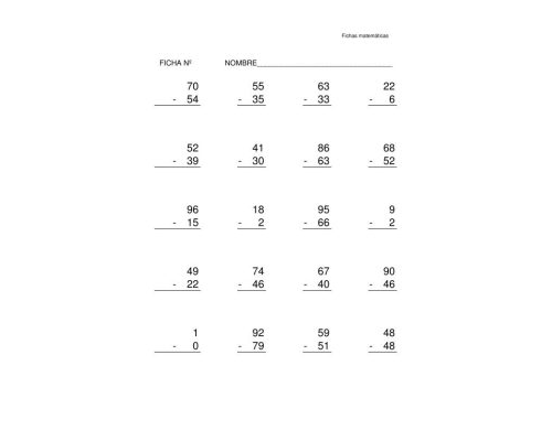 Restas con llevadas: concepto y aplicaciones 2