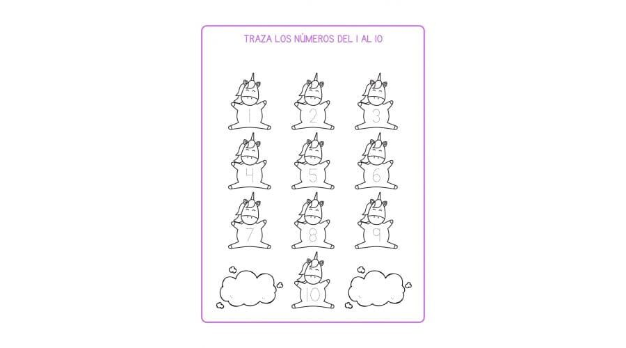 Fichas de unicornios para estudiar 1