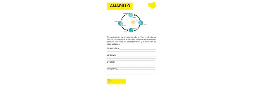 Fichas de color amarillo para escribir 2