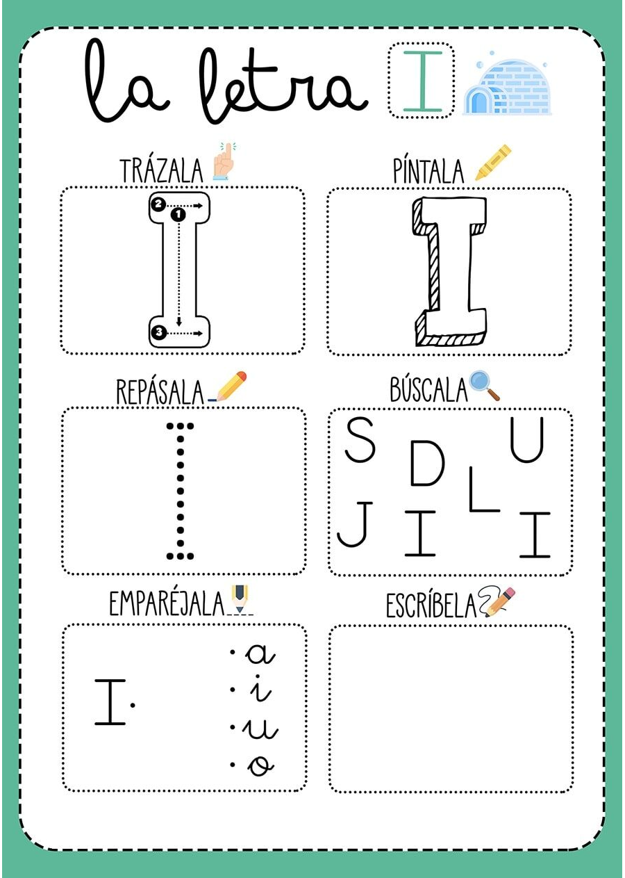 Fichas de la I para imprimir 3