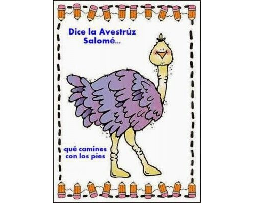 Fichas de avestruces para escribir 2