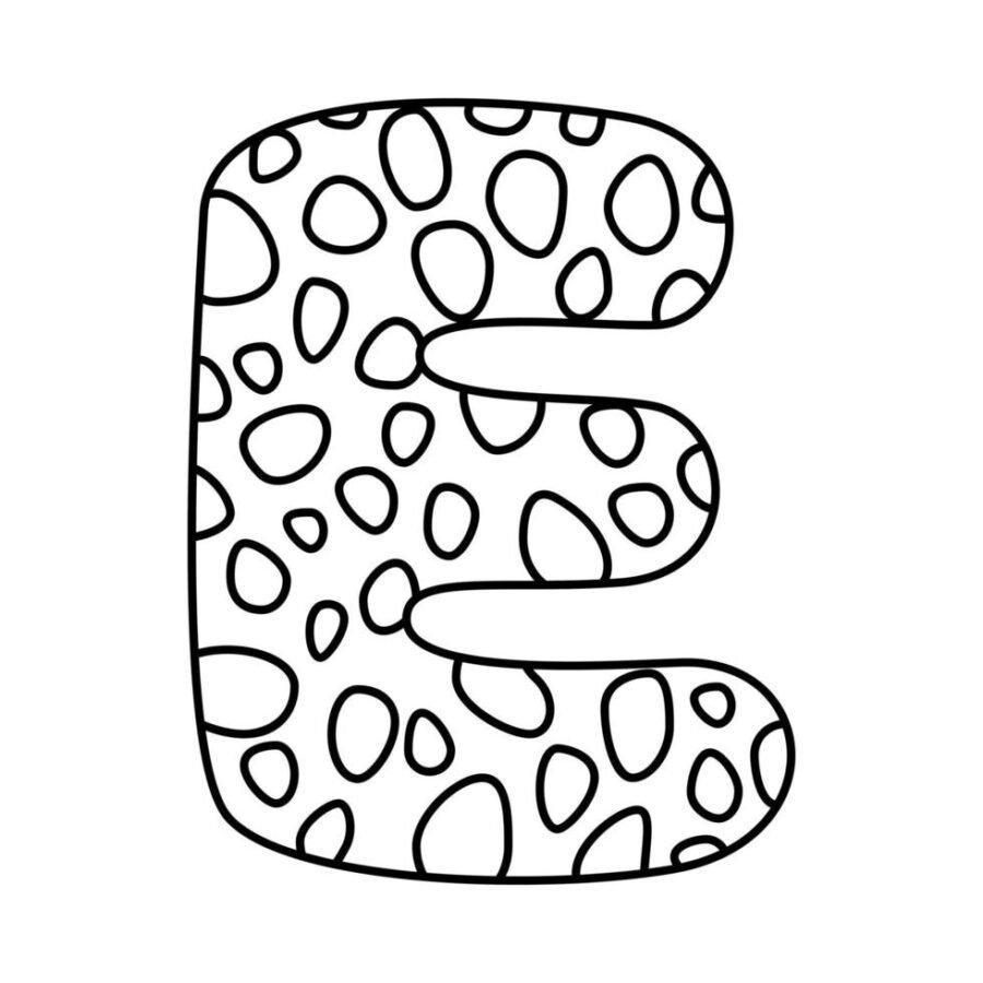 Fichas de la E para colorear 3