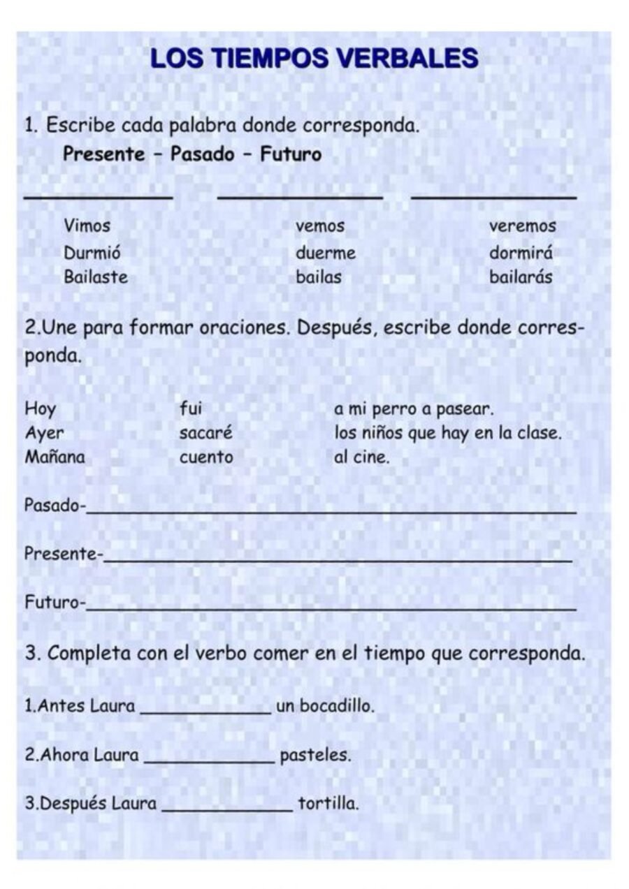 Ficha de verbos clases 2