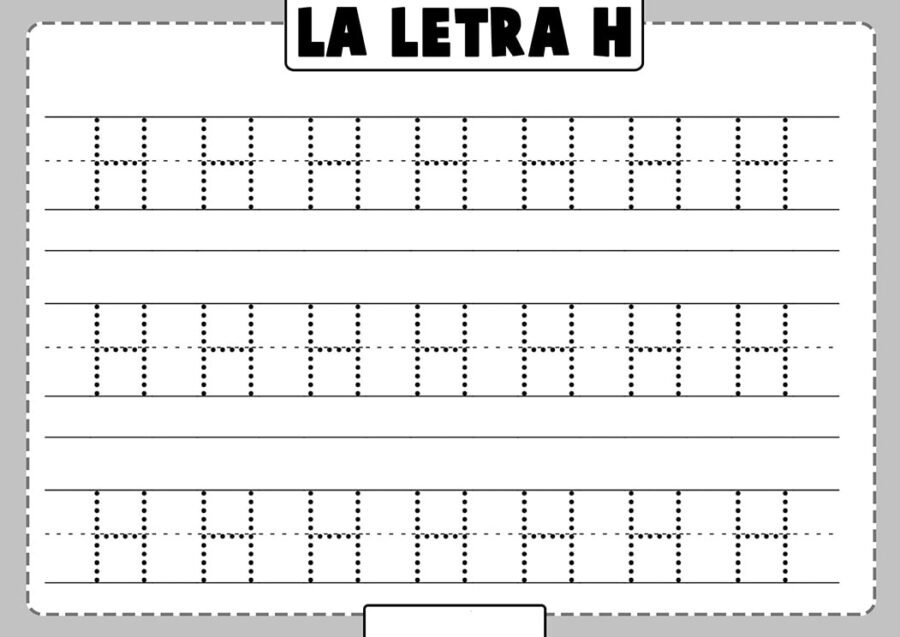 Fichas de la H para imprimir 3